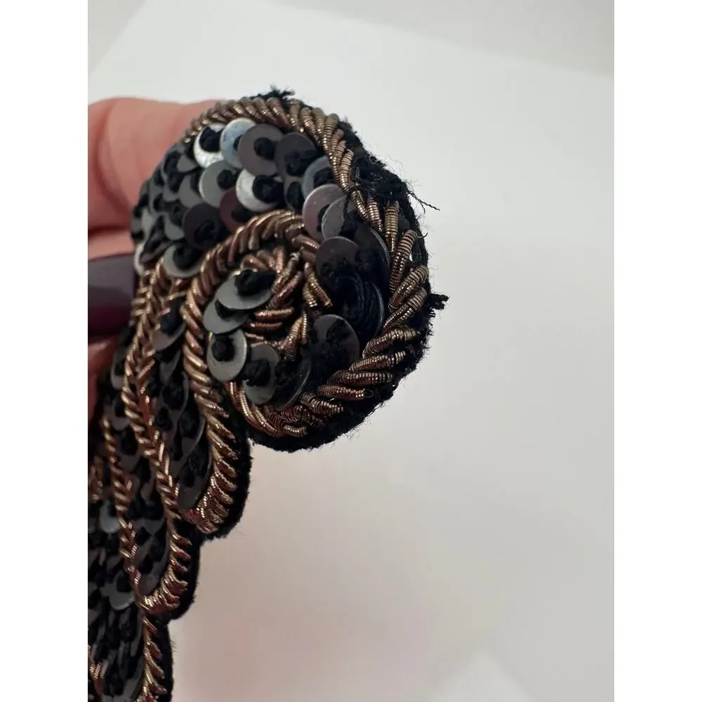 Colette Malouf 2010 Sequin Embroidered Statement Barrette Hair Clip